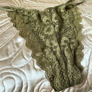 Victoria’s Secret green lace bikini panties